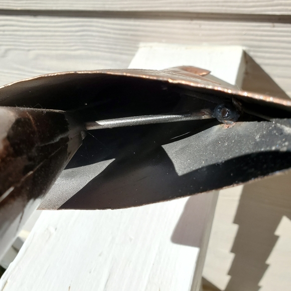 Rustic Metal Shabby Chic Mini Bronze Christmas Tree Home Decor Holiday Accent - Picture 14 of 15